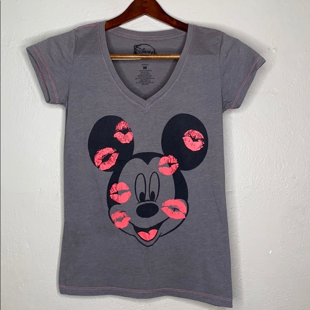 Disney Mickey Mouse Kisses V-neck Tee